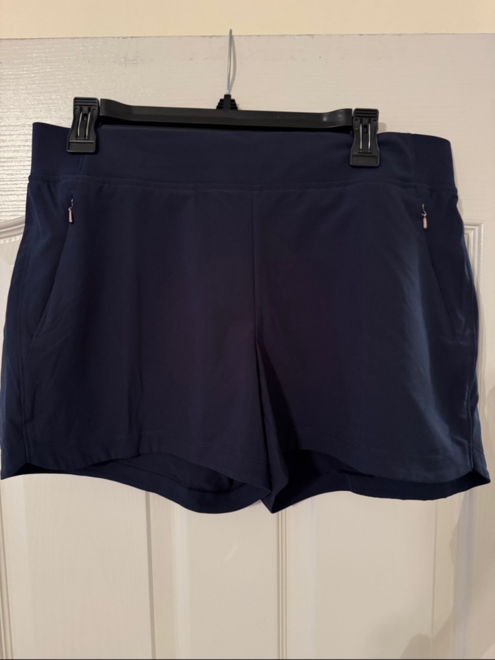 Calia Navy Athletic Shorts with Zip Pockets